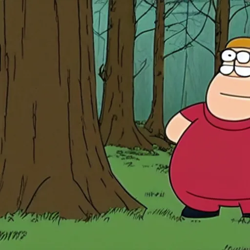 Image similar to Peter Griffin in the blair witch project (1999)