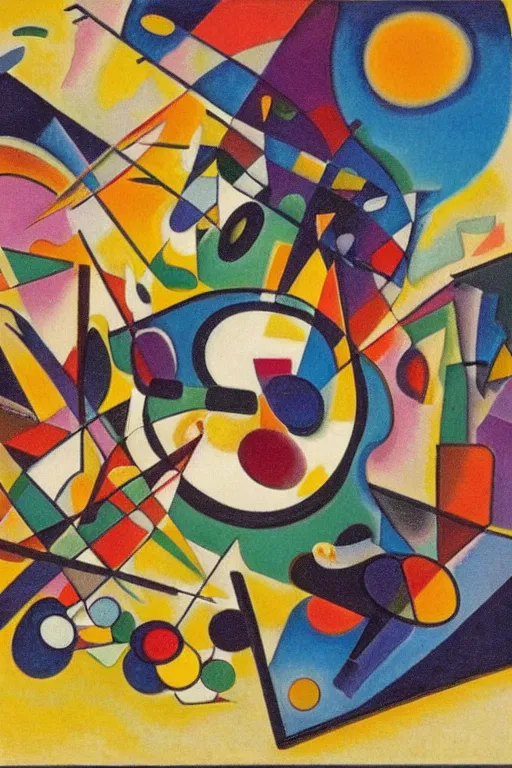 Prompt: a bowl of cereal by wassily kandinsky, beautiful composition, amazing details, abstract