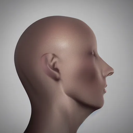 Image similar to a human head that has a person inside of it looking out cinematic 4k resolution octane render photorealistic