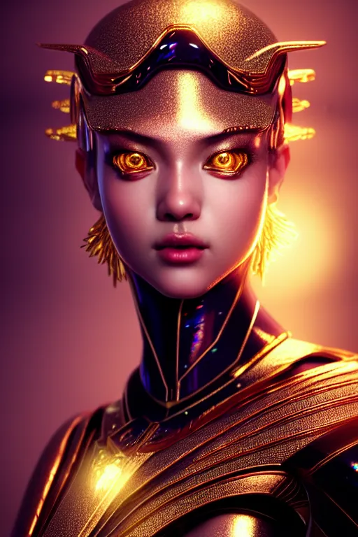 Prompt: hyperdetailed portrait of a stunningly beautiful movie 3 0 years old star androgynous guard made of iridescent metals, shiny gems, inspired by ross tran and wlop and masamune shirow and kuvshinov, concept art, intricate, photorealistic, octane render, rtx, hdr, unreal engine, dnd digital art by artgerm