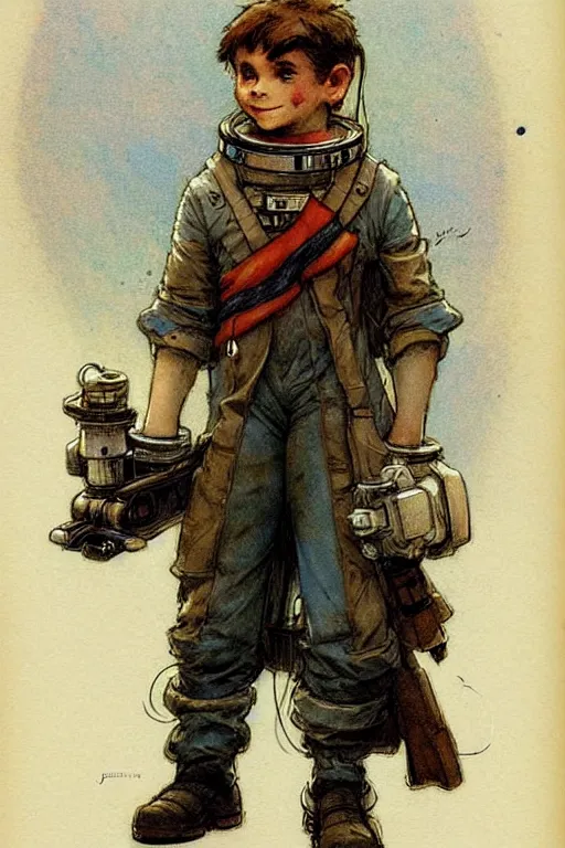 Prompt: ( ( ( ( ( 2 0 5 0 s retro future 1 0 year old boy super scientest in space pirate mechanics costume full portrait. muted colors. ) ) ) ) ) by jean baptiste monge, disney!!!!!!!!!!!!!!!!!!!!!!!!!!!!!!