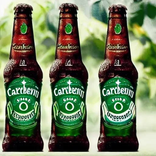 Image similar to advertisement of new Carlsberg beer with poop flavour