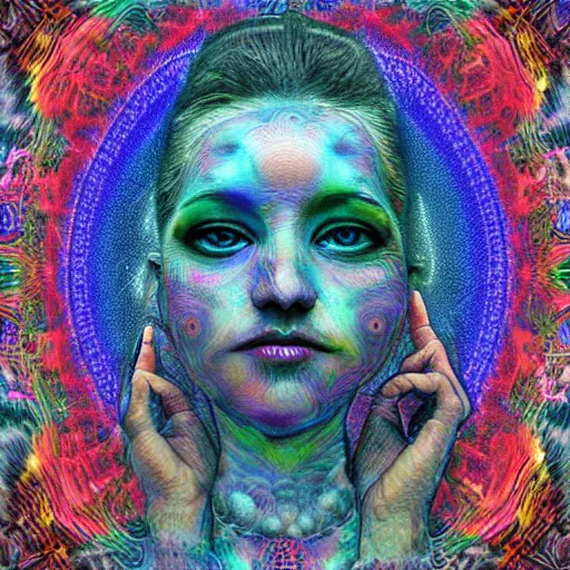 Prompt: The Dreamer that dreams the world, deepdream