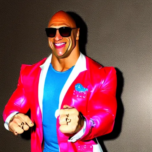 Image similar to Dwayne the rock dressed in medievel clothing