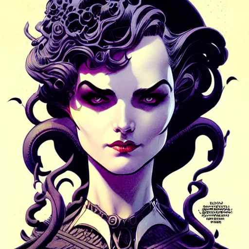 Image similar to medium portrait soft light, by killian eng and joe fenton and martin deschambault, inspired by victorian villains of dc comics, fine, sharp high detail,