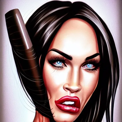 Image similar to megan fox caricature by tiago hoisel