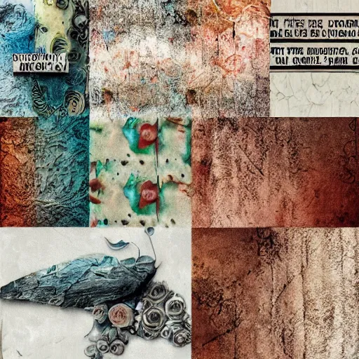 Prompt: detailed and highly digital mixed media digital collage textures