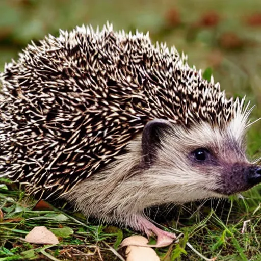 Image similar to still image of a hedgehog wearing body armor, hedgehog soldier, the hedgehog is holding a rifle, photo