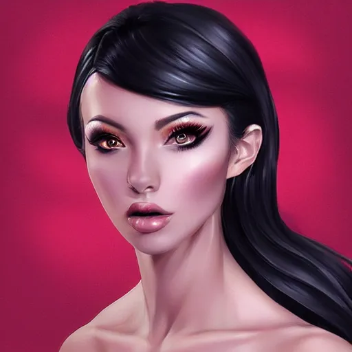 Image similar to beauty woman, makeup, trending on artstation, 30mm, by Artgerm