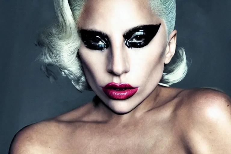 Image similar to lady gaga by steven klein, highly realistic. high resolution. highly detailed. dramatic. 8 k. 4 k.