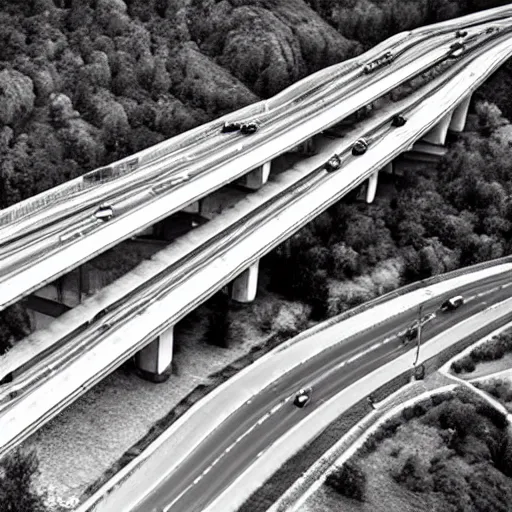 Image similar to a highway designed by mc escher