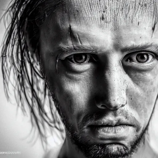 Image similar to closeup portrait of andrey karr, art photography, weird, spooky photos, horror, sigma 5 0 mm, f 1. 8, insane details, hyper realistic, 8 k, full figure poster, volumetric lighting, very detailed face, 4 k, award winning