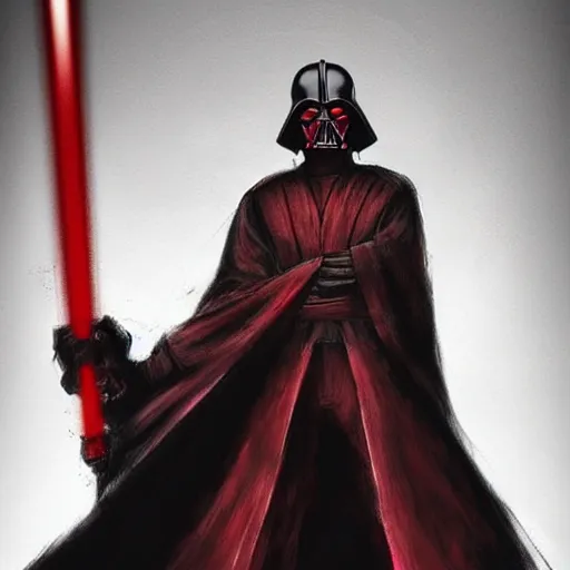 Prompt: concept art of a new Star Wars sith Lord