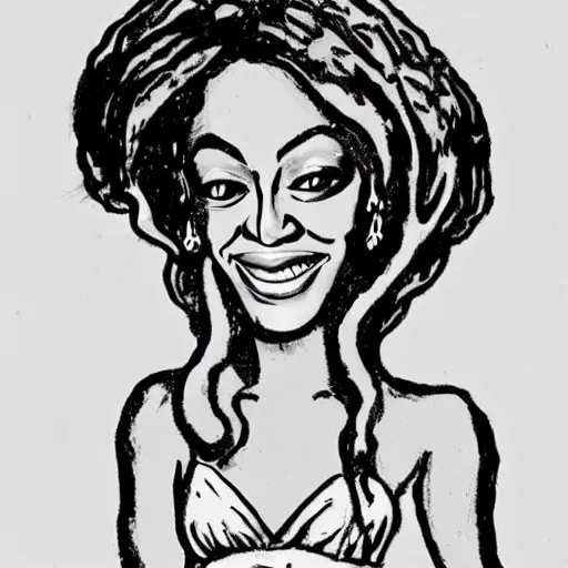 Image similar to caricature of Beyonce Knowles