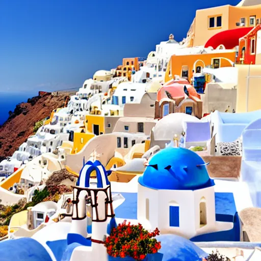 Image similar to sun drenched santorini cozy dslr wide angle professional award winning