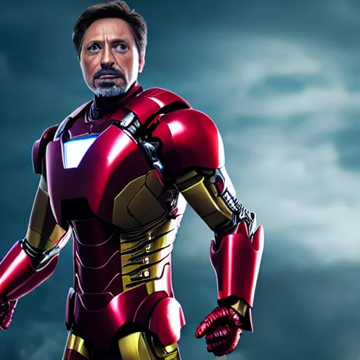 Image similar to mads mikkelsen as Iron man, mcu, concept art, high definition photography, professional photography, 8k