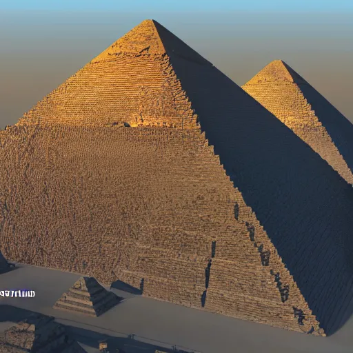 Prompt: 8 k hd detailed octane render of the construction of the pyramids