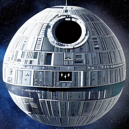 Prompt: death star mixed with the u. s. s. enterprise