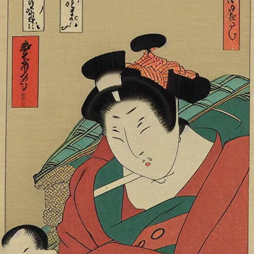 Image similar to It's Wednesday, my dudes. Ukiyo-e.