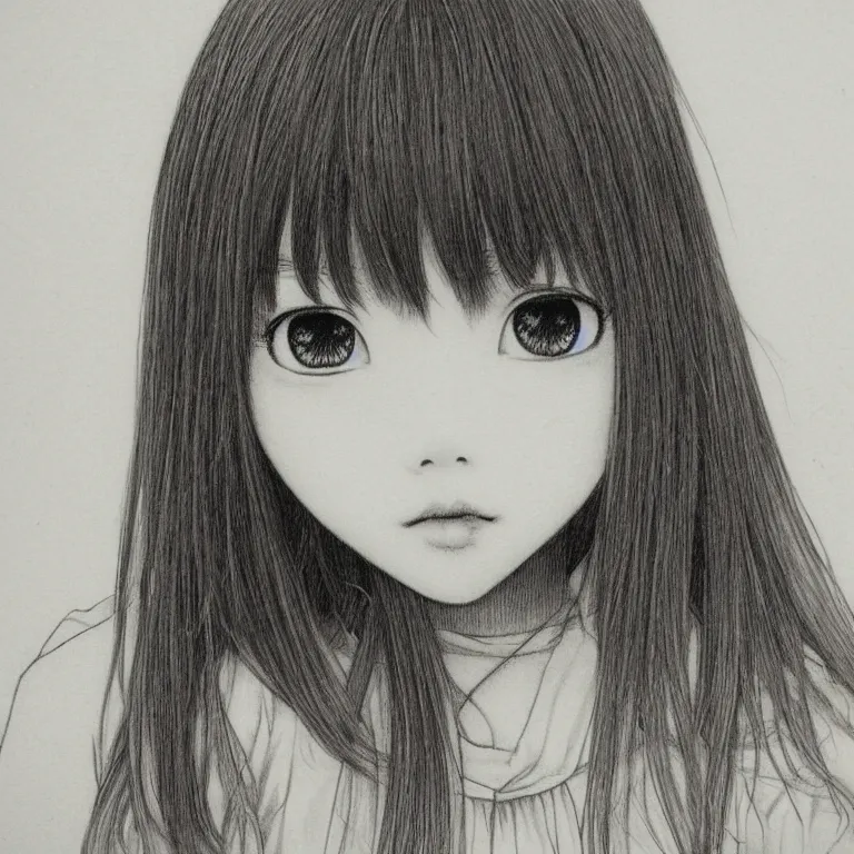 Image similar to young girl by chika umino, detailed