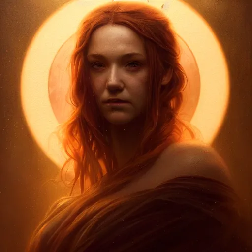Image similar to Seductive Oracle of Delphi portrait, mysterious atmospheric lighting, painted, intricate, volumetric lighting, beautiful, rich deep colours masterpiece, golden hour, sharp focus, ultra detailed, by Leesha Hannigan, Ross Tran, Thierry Doizon, Kai Carpenter, Ignacio Fernández Ríos
