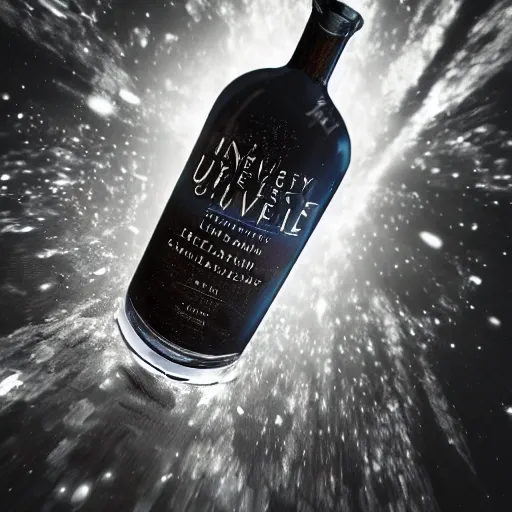 Image similar to the universe contained in a bottle, insanely detailed, unreal render, dramatic light