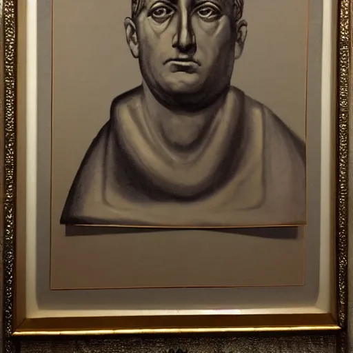 Image similar to 1 9 9 0 s roman emperor, political portrait of roman emperor, 1 9 9 7, roman empire modern, alternate history