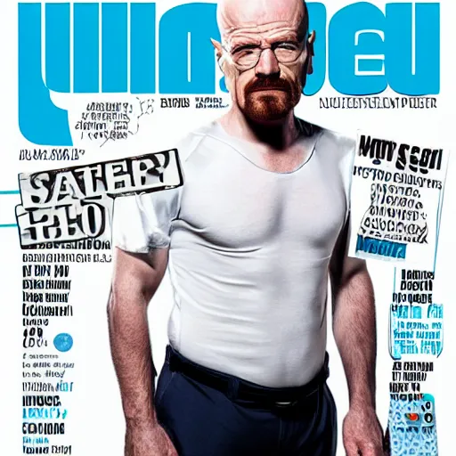 Image similar to Walter White on the cover of Swimsuit Illustrated (2020)