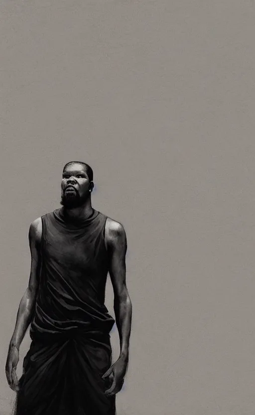 Image similar to kevin durant wearing rick owens by zhaoming wu, nick alm