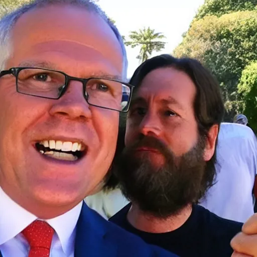 Image similar to scott morrison selfie with jesus