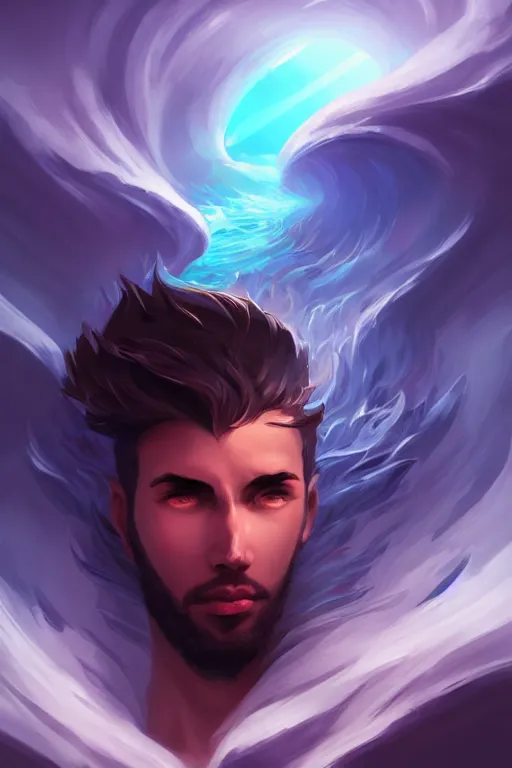 Prompt: the god posideon, male, ocean wave, portrait, sharp focus, digital art, concept art, dynamic lighting, epic composition, subsurface scattering, trending on artstation, by emylie boivin 1. 0, rossdraws 2. 0