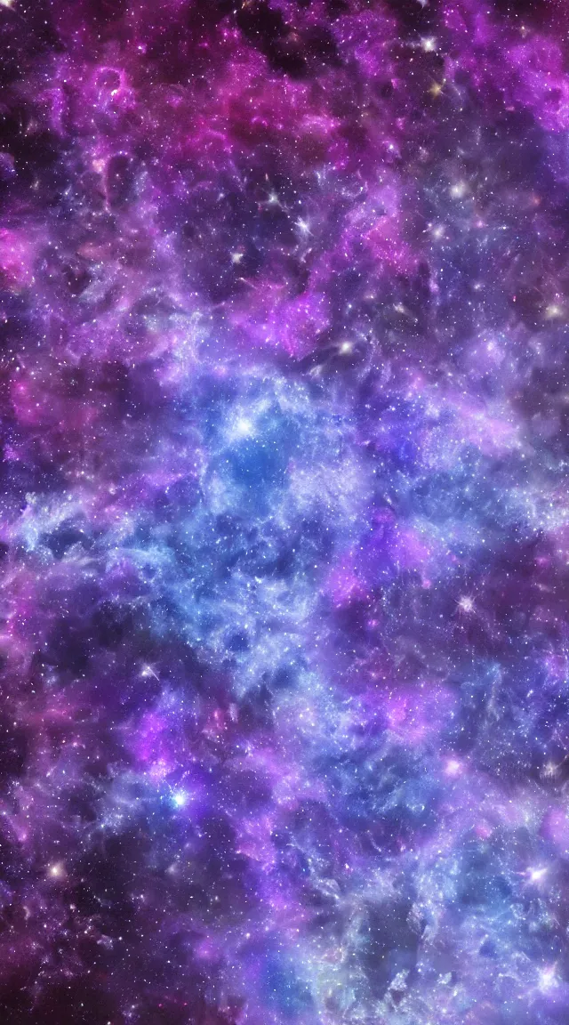 Prompt: garden of stars, purple flowers, blue flowers, lights, nebula, astral, hyper detailed, hyper realistic