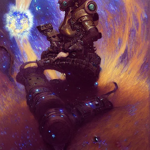 Image similar to portrait wolf nin uniform starship stars. shadowrun furaffiniy cyberpunk fantasy highly detailed painting by gaston bussiere craig mullins jc leyendecker gustav klimt artgerm greg rutkowski john berkey, bergey, craig mullins, ruan jia, raymond swanland, jeremy mann, tom lovell, alex malveda