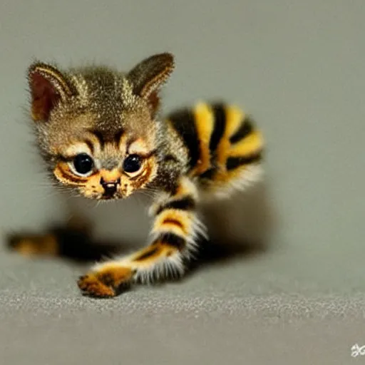 Image similar to photo of world ’ s smallest cat the size of a honeybee