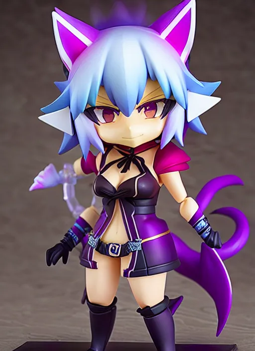 Prompt: arty kda ahri from league of legends nendoroid full body hyperdetalied, hero action pose, osamu tezuka, macoto takahashi, chibi, q posket, 8 k realistic, 3 d, cryengine, exquisite, two hands, focus, symmetrical face, artstation, frostbite 3 engine, cryengine