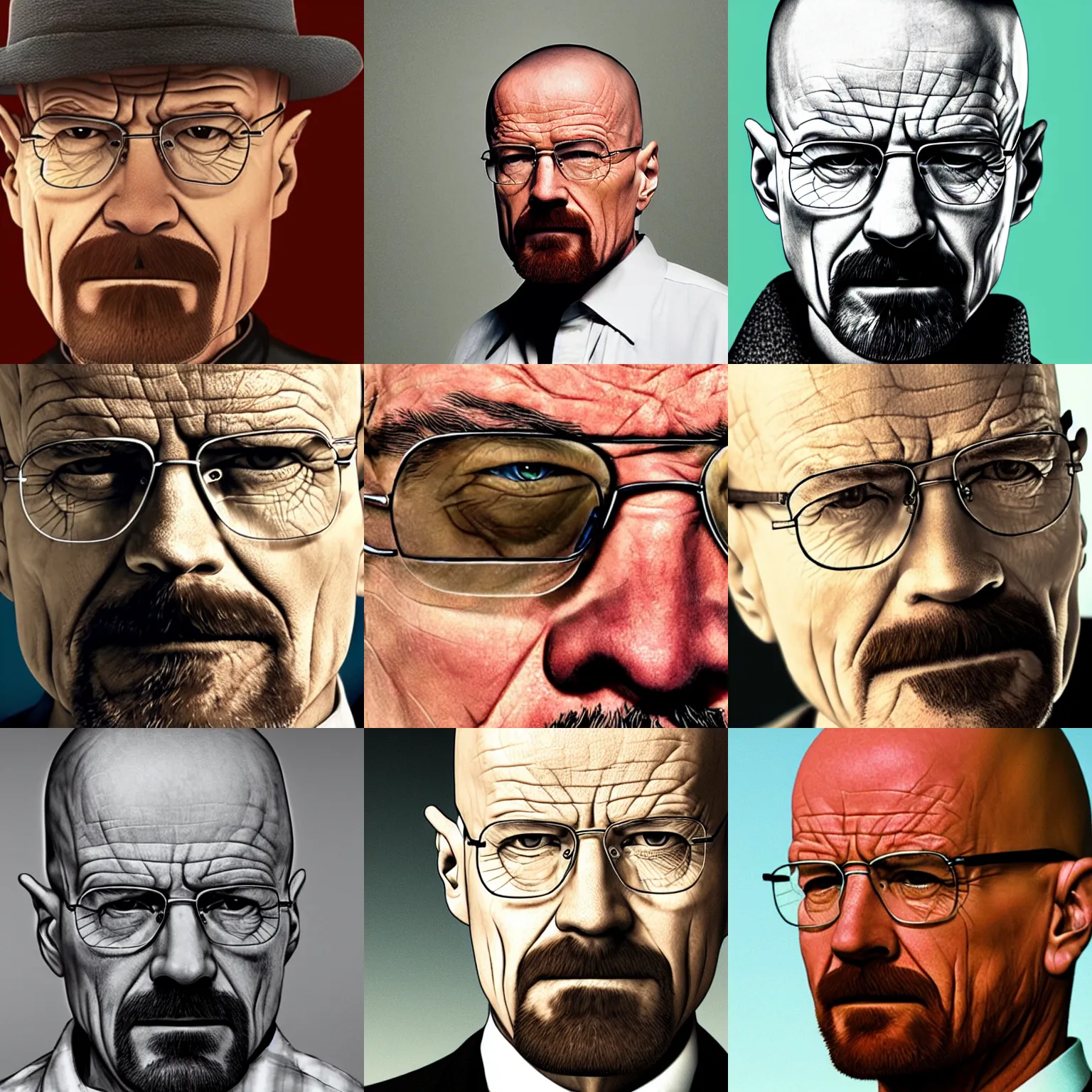 Prompt: close - up of walter white