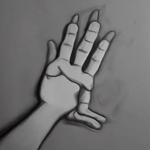 Prompt: a human hand drawing