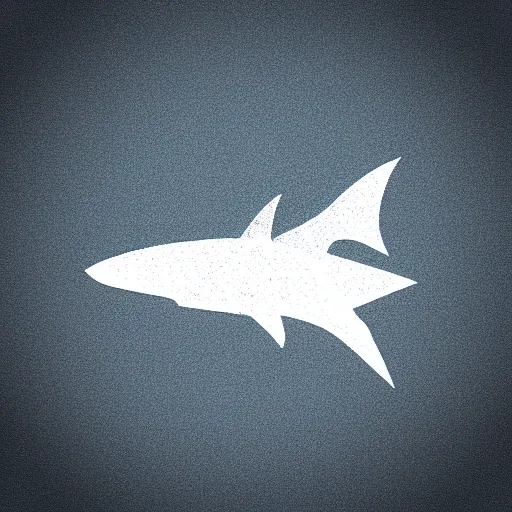 Image similar to circular shark icon, minimalist, vector