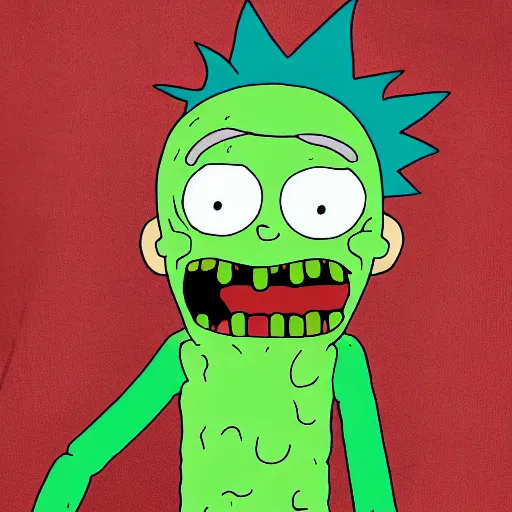 Prompt: pickle rick from rick and morty