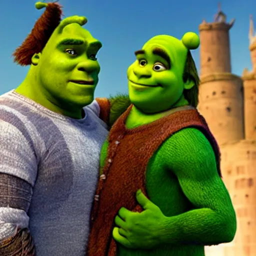 Image similar to Live action adaptation of Shrek (2041)