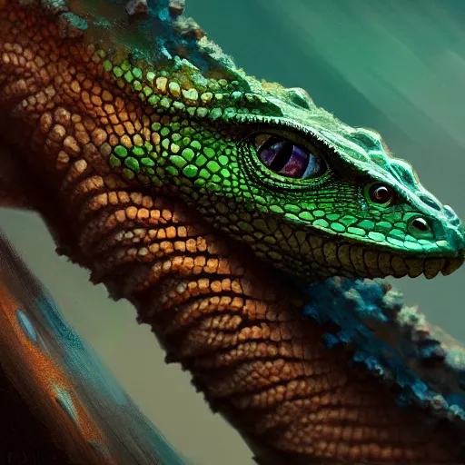 Image similar to Mark Zuckerberg as a lizard, closeup, D&D, fantasy, intricate, elegant, highly detailed, digital painting, artstation, concept art, matte, sharp focus, illustration