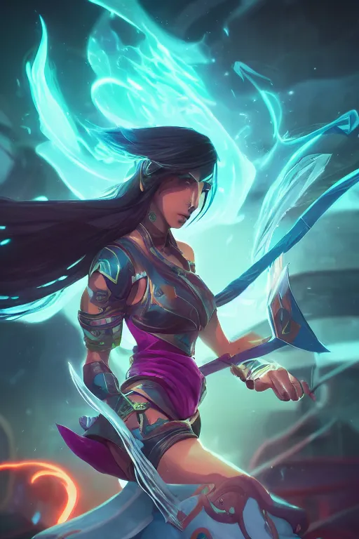 Prompt: akali league of legends wild rift hero champions arcane magic digital painting bioluminance alena aenami artworks in 4 k design by lois van baarle by sung choi by john kirby artgerm style pascal blanche and magali villeneuve mage fighter assassin