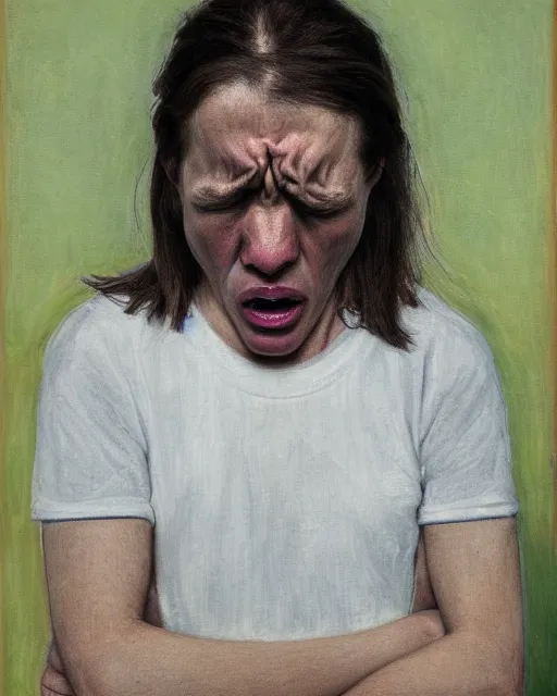 Image similar to a portrait of anguish