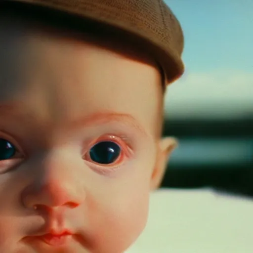 Image similar to baby stanley kubrick looking over the world like 2 0 0 1 3 5 mm cinematic