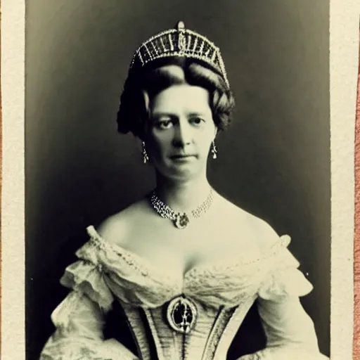 Image similar to photo of a beautiful and elegant 3 1 year old german queen, circa 1 8 6 5