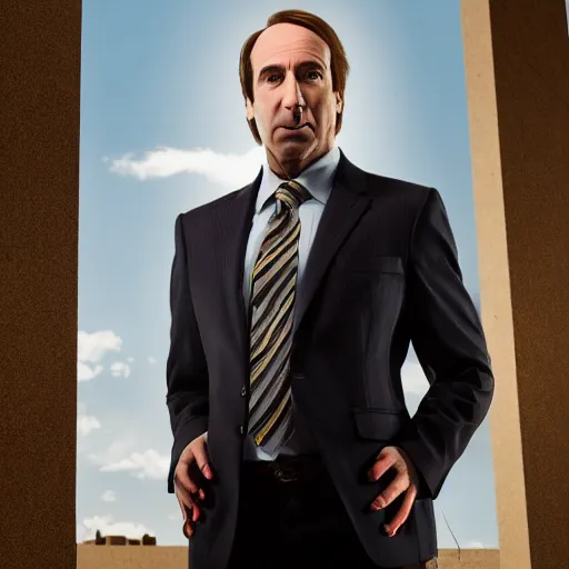 Image similar to super high quality saul goodman, realistic photorealistic high-resolution saul Goodman, very saul goodman, high def, saul, saul Goodman, better call saul, better call saul Goodman, 8k, 4k, professional, depth of field, sigma art 85mm f1.4, large sensor dslr, professional photo, saul goodman, very very saul goodman