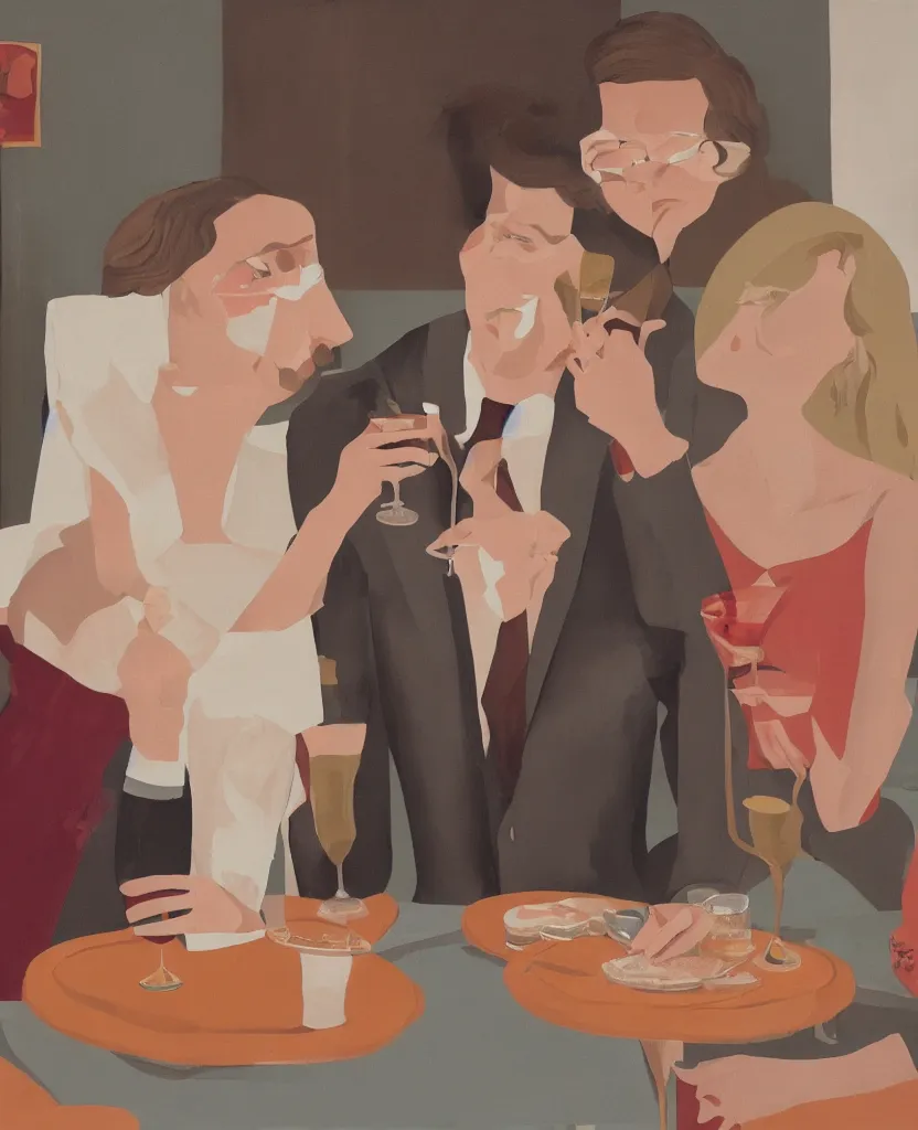 Image similar to creamy, delicious portrait of a couple on a date, by wes anderson