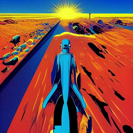 Prompt: ultrawide angle colour masterpiece dream cinematography by kubrick and kilian eng and jean giraud, incredible sense of depth and perspective and clarity, weird stylish avant garde epic, 8 k