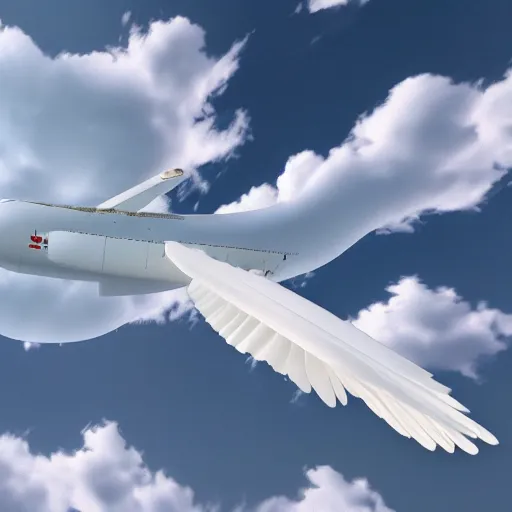 Image similar to luck dragon falcore soaring in the sky, photorealistic, 8 k rendering, vray, drum scanner