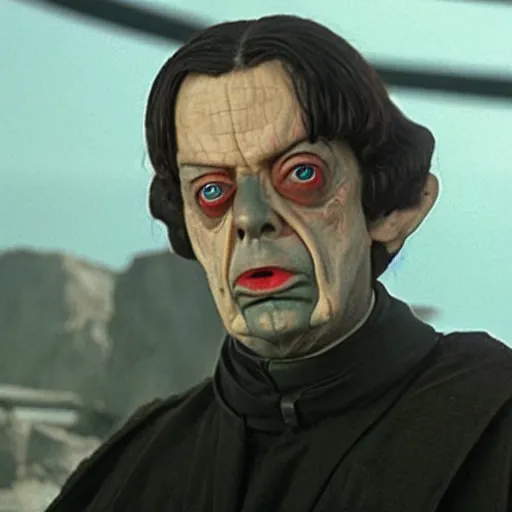 Image similar to mr. beans as a sith lord in star wars, film still, cinematic, extremely detailed